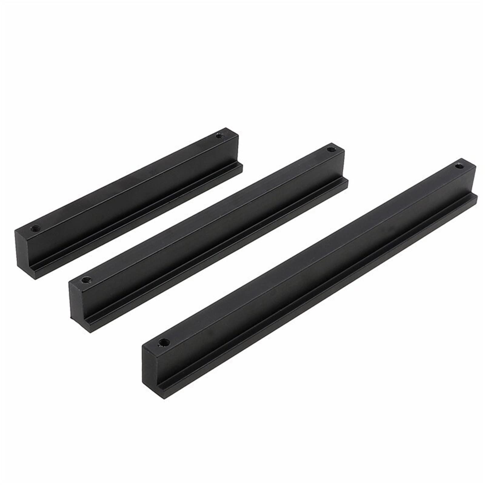 Poignées de meuble noires cuisine bouton tiroir placard alu 10.9