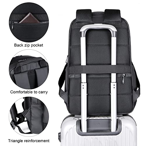 Laptop-Backpack-for-Men-Women-Anti-Theft-Travel-Laptop-Backpack-156-inch-Water-Resistant-Computer-Backpack-with-USB-Charging-Port-Black-Backpack-with-Laptop-Compartment-College-School-Computer-Bag