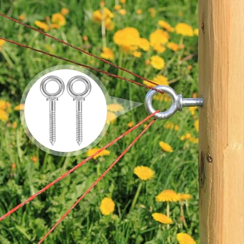 Image of LEIFIDE 4 Pcs Forged Steel Shoulder Eye Bolt Screw, Hot-Dipped Galvanized Forged Hook Screw Eye Bolt for Anchoring Chain and Wire Rope, 3, 500 Lbs Working Load Limit (5 /8 inch X 4 inch)