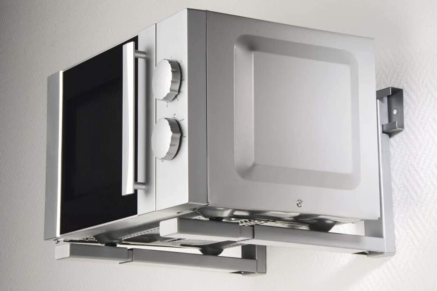 Staffa Regolabile Per Microonde - Supporto A Parete Con Portata Max 30kg Per Forni E Elettrodomestici - Foto 4