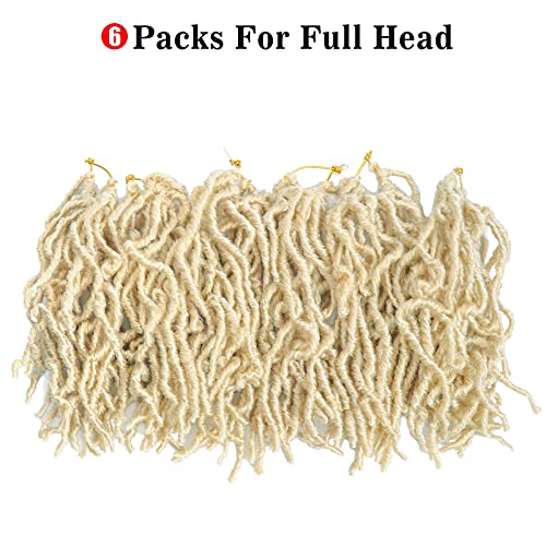 New Faux Locs 8 Inch 6 Packs Natural New Soft Locs Crochet Hair Pre-Looped Short Styles Hair Extensions For Women 613# #TOP5
