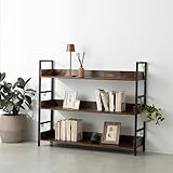 インテリア共和国 オープンシェルフ おしゃれ ラック 本棚 収納ラック (幅120x奥行31.5cm, 3段)