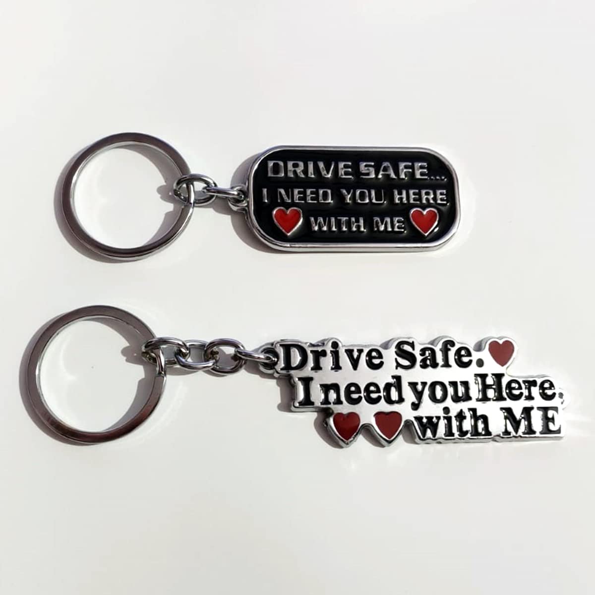 PRINTSWAYS printing your dreams.comPRINTSWAYS printing your dreams.com Drive Safe Metal Keychain | Perfect Birthday, Anniversary, Valentine Gift for Husband Men Boyfriend - 2 PCS