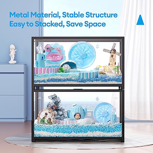 Image of BUCATSTATE Hamster Cage 2.0, Large Hamster Enclosure (31in, Black)