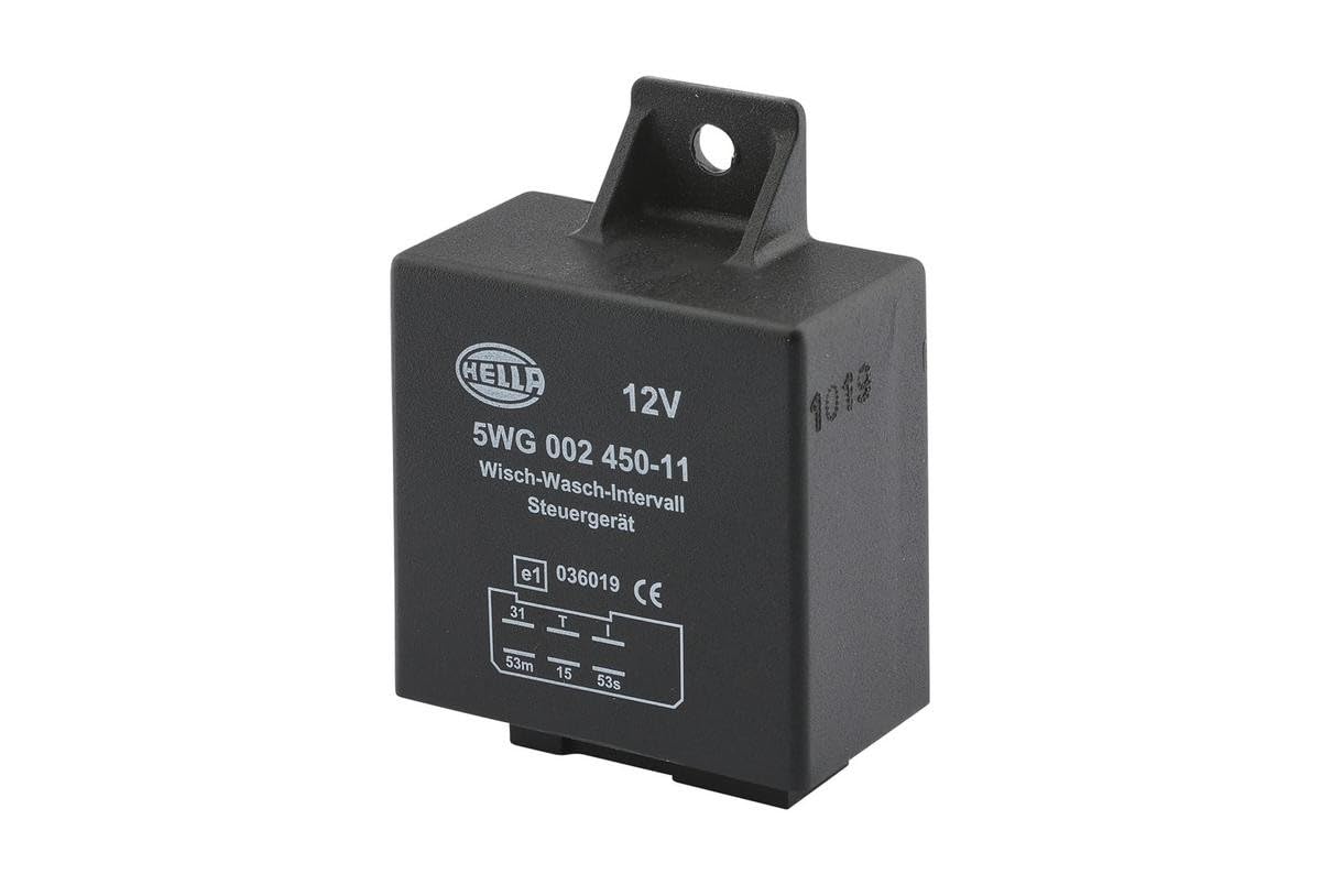 HELLA 5WG 002 450-311 Relais, ruitenwisserregelinterval - 12V - 6-polig - Met houder HELLA 5WG 002 450-311 Relais, ruitenwisserregelinterval - 12V - 6-polig - Met houder