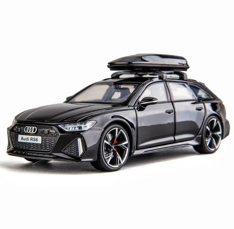 Alokik Enterprise 1:32 Scale Audi RS6 Diecast Car Models Toys Metal Alloy 2 Openable Door and Sound & Light, Pull Back Toys Gifts for Boys Best Gift Car (Black)-image-34