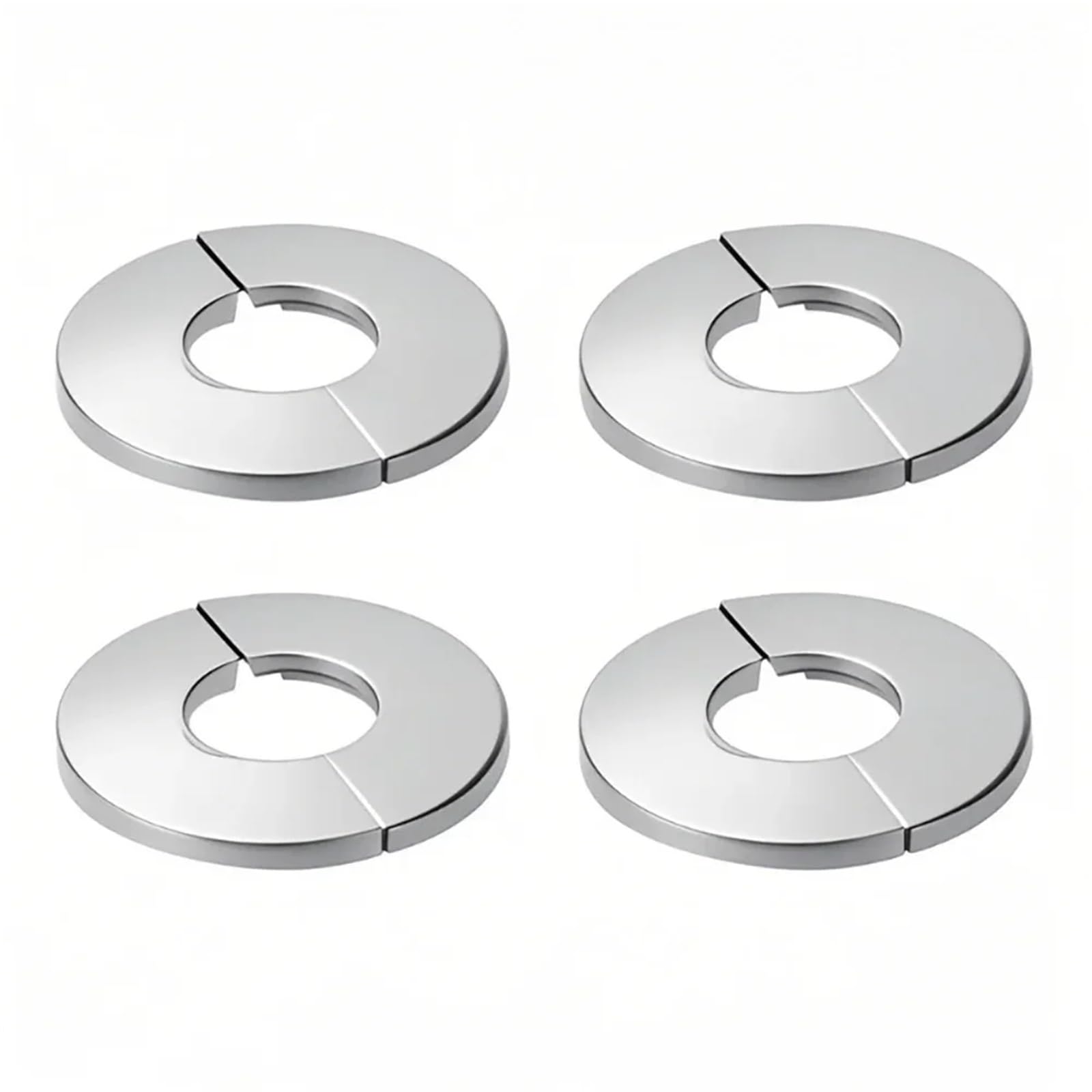 Wall Split Flange 20 Pcs Wall Split Flange Stainless Steel Round Escutcheon Plate Wall-Mounted Water Pipe Cover Accessories