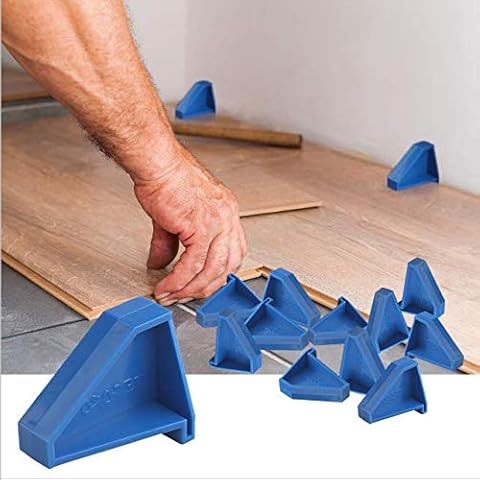 Flooring Spacers,Laminate Wood Flooring Tools,Compatible w/Vinyl Plank, Hardwood & Floating Floor Installation etc,Hardwood Flooring w/1/4 Gap,Special Triangle Stay in Place (12) Cover