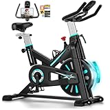 Advamsoler Heimtrainer Fahrrad mit App, Ultra-Leiser Ergometer Heimtrainer mit Magnetwiderstand, Indoor Hometrainer Spinning Bike für Cardio-Training zu Hause, Bis 160 KG