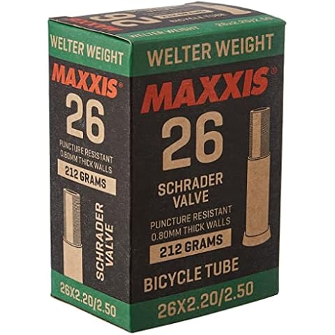 Maxxis Welterweight Schrader Tube - Black, 26 x 2.2/2.5-Inch Cover