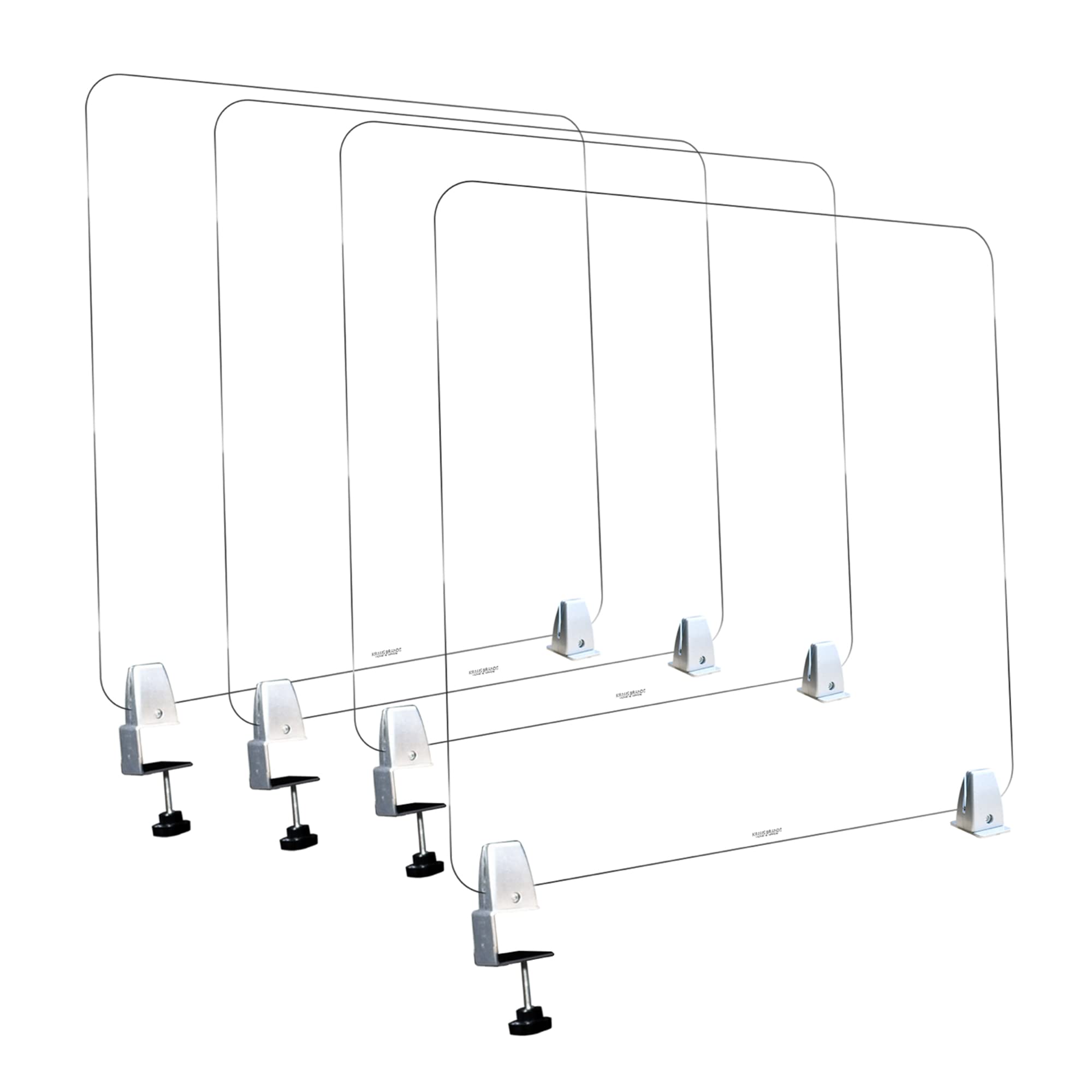 Pack Desk Divider Office Partitions Crystal Clear Acrylic Adjustable