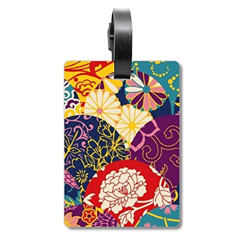 Étiquette pour valise motif fleurs - Accessoire bagage soute et sac voyage