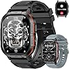 Smart Watch for Men Fitness Tracker: Waterproof Military Digital Mens Watches Running Make Answer Call Smartwatch Android Phone iPhone Samsung Compatible Sleep SpO2 Heart Rate Monitor Step Pedometer