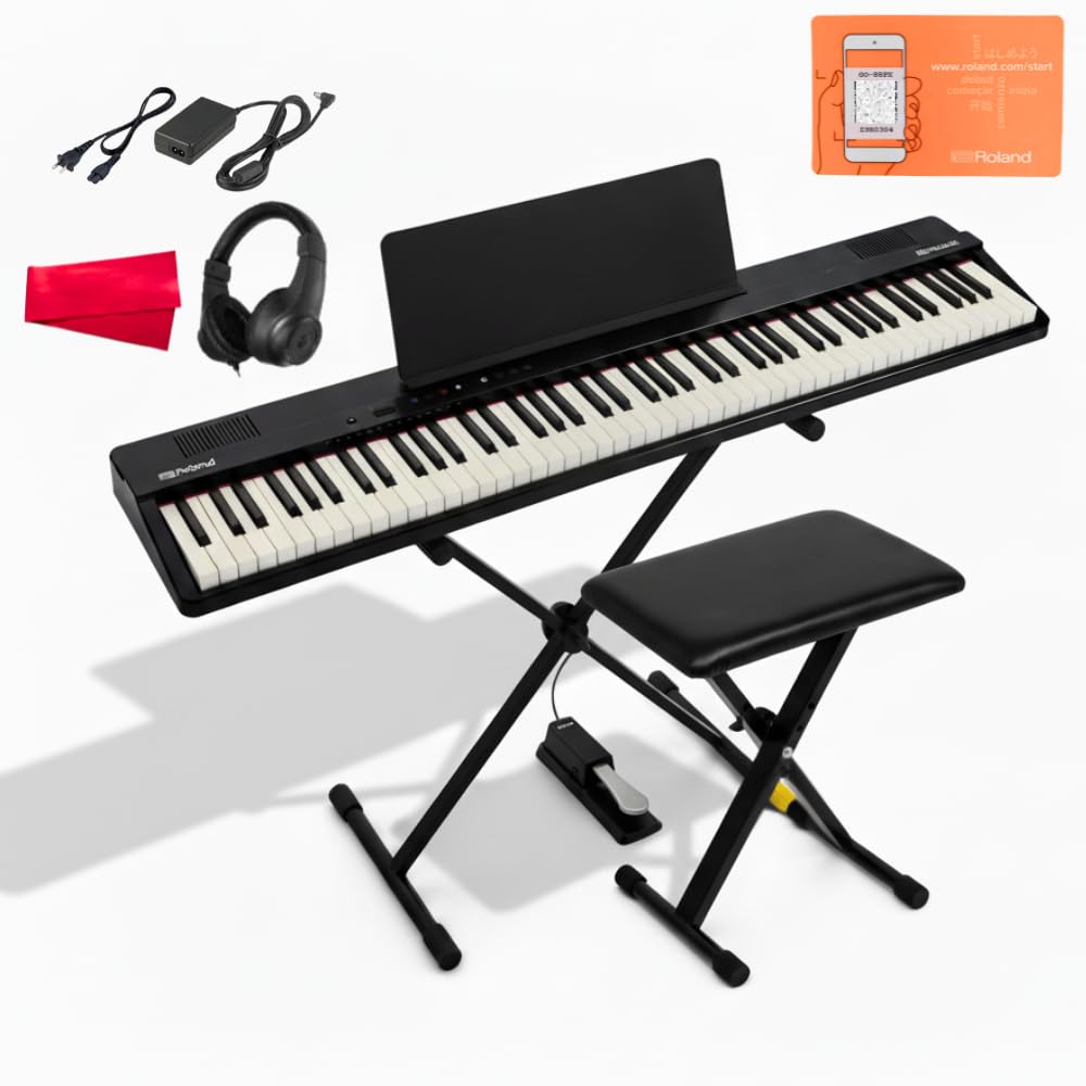 【ほぼ新品】持ち運びバッグつき電子ピアノ（88鍵　ペダルつき）  Roland GO88 Amazon | Roland GO:PIANO88 電子ピアノ セミウェイト88鍵盤