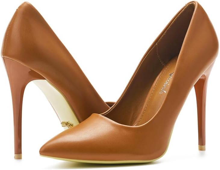 Womens High Heels 4 Inch Closed Pointed Toe Pumps Stiletto Heels for Women Dress Sexy Wedding Pumps - Image 7