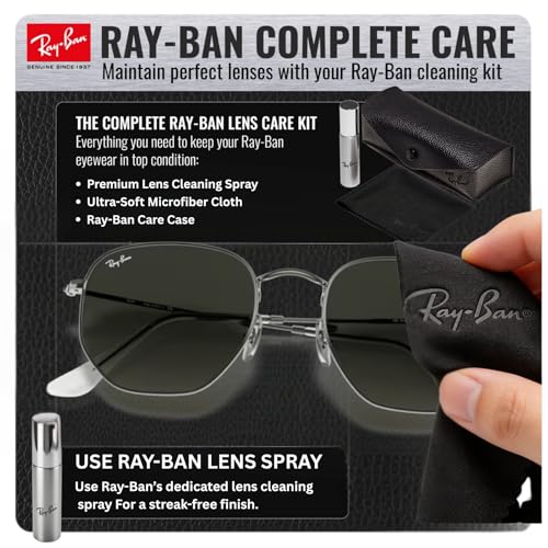 Image of Ray-Ban RB3548N HEXAGONAL FLAT LENSES Square-Round Shape Sunglasses for Men & Women with Official Eyewear Kit