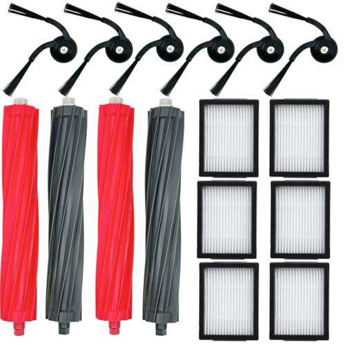 Image of Replacement Parts accessories for iRobot Roomba e5 e6 i1 i2 i3 i4 i5 i6 i7 i8 j5 j6 j7 j8 and all Plus i e j Series Vacuum Cleaner 2 Set Roller Brushes 6 HEPA Filters 6 Tangle-Free Side Brushes