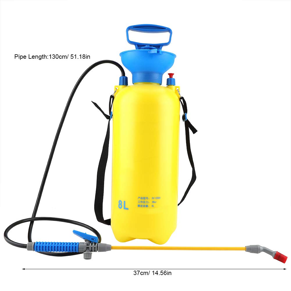 Zerodis 8L Portatile Pressione Flacone Spray Annaffiatoio Sprinkler per Fiori Piante Annaffiatoio Strumento Irrigazione per Giardinaggio Fertilizzante Pulizia degli Uffici Domestici Disinfezione