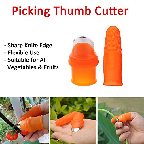 ARURA (LABEL) Thumb Cutter Separator Finger Tools Picking Device Cutting Tool For Garden Harvesting Plant Gardening