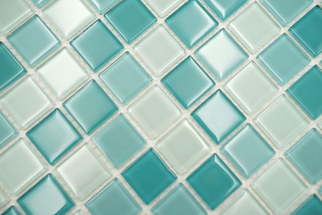 Piastrelle Mosaico Vetro Verde Traslucido - Foglio 327x302mm Per Bagno - Foto 12