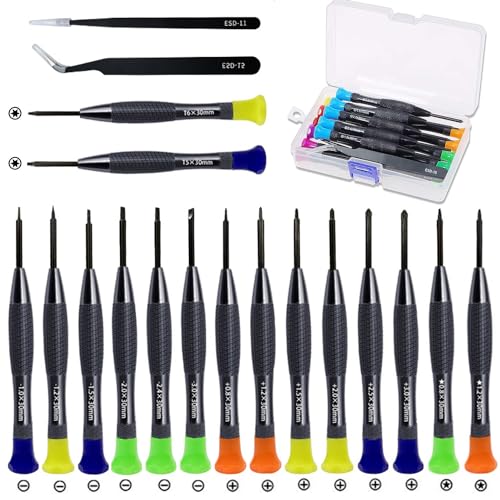 Desarmadores, Tools Juego de Destornilladores, 18 Pcs Kit de Desarmadores Magnéticos Pequeños Herramientas de Reparación de Bricolaje Mini Herramienta Profesional para Reparar...
