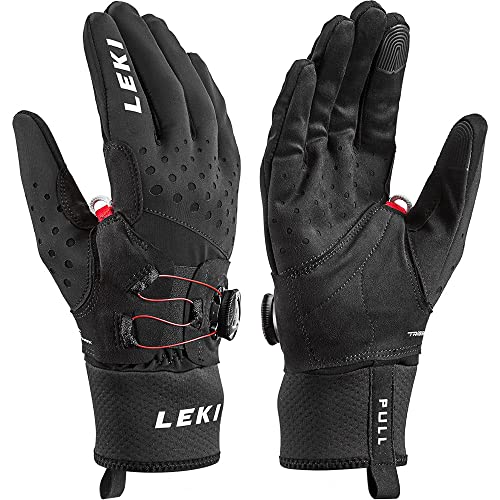 LEKI Nordic Tune Shark Boa Handschuhe, schwarz, EU 7.5