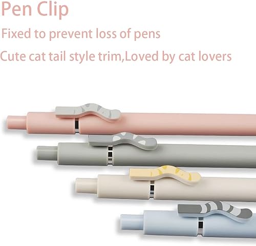 Miniatura 3 de GOMOVING 5 bolígrafos de gel bolígrafos de pata de gato bolígrafos de tinta de secado rápido retráctiles lindos bolígrafos de tinta negra escritura