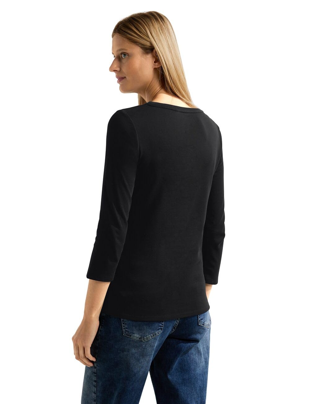 Cecil 317389 Basic Boatneck, T-Shirt Donna