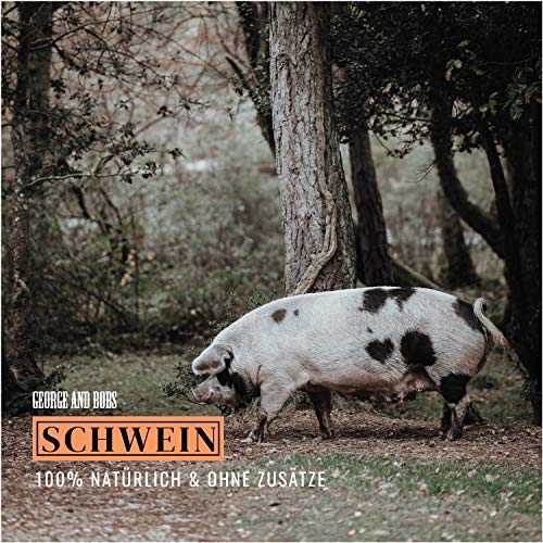 George & Bobs Schweineknochen Mix - 1000g | Schulterknochen | Schinkenknochen | Schulterblätter | Knochen Mix für Hunde