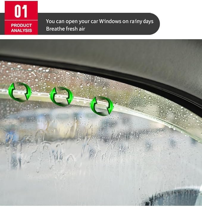Deflectores de aire contra lluvia y sol para ventanillas de coche Peugeot 3008 3
