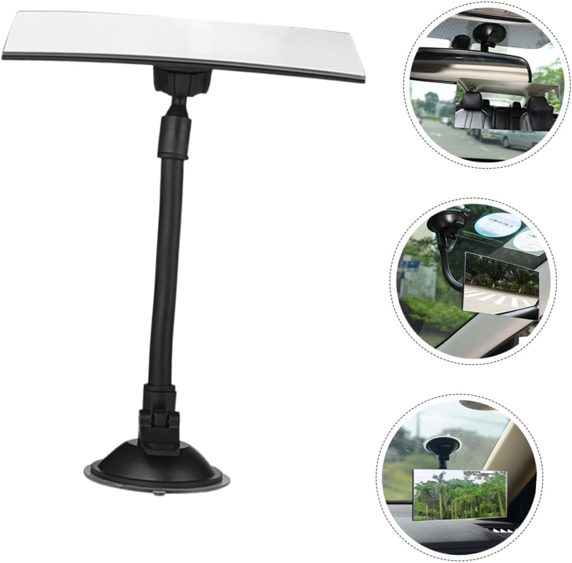 Abaodam 2pcs Rearview Mirror with Suction Cup for Car Interior, Wide Angle Rear Facing Car Mirror for Safety and Backseat Observation