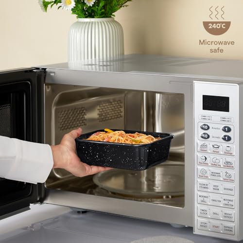 Image of Borosil 1.52 L Pebble Black Food Storage Container with Air Tight Lid | Rectangle Shape Borosilicate Glass Organiser | Microwave & Dishwasher Safe | For Fridge, Kitchen Storage