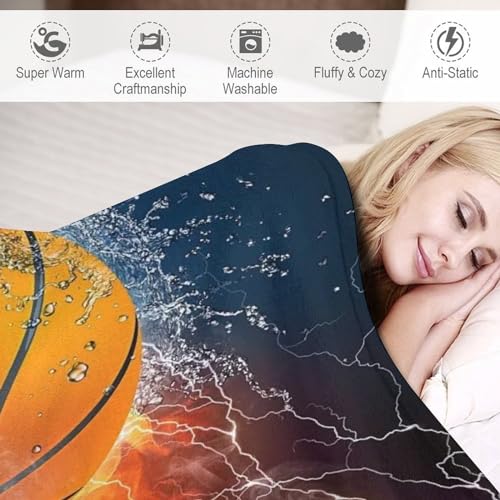 Couverture Basket-Ball flanelle contre le froid plaid doux 180x200