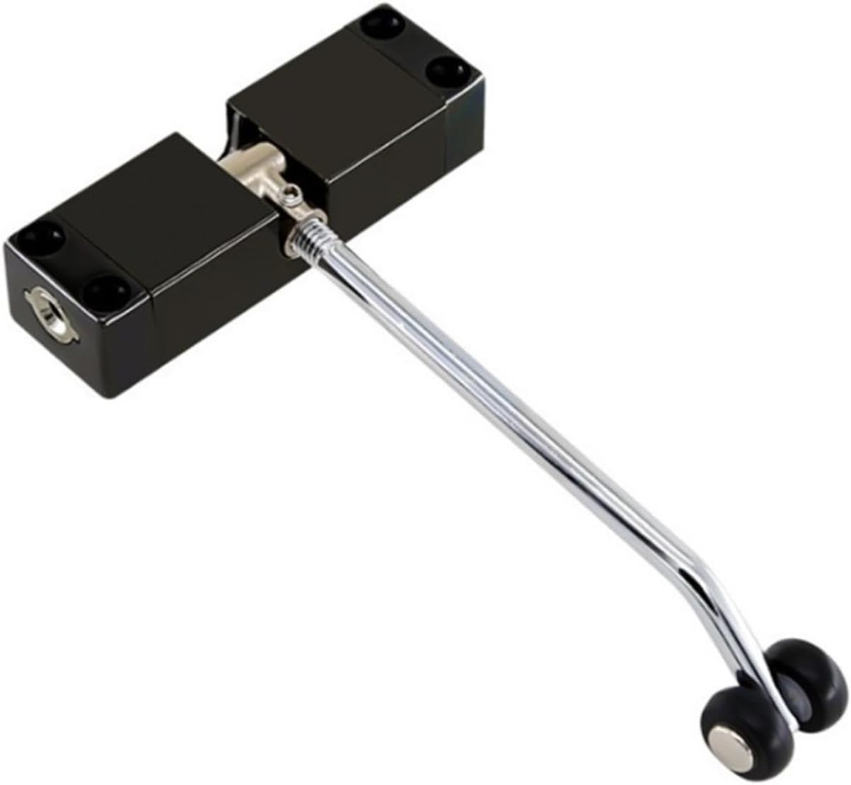 Automatic Door Closer,Door Closers, Zinc Alloy Soft Closing Furniture Door Hardware Golden 20KG to 30KG Hydraulic Buffer Automatic with Built-in Spring Door Opener(Mta0539 Black)