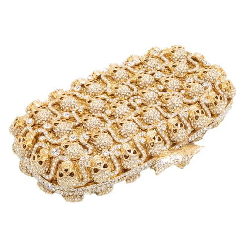 Image of DJBM Glitter Skulls Rhinestone Purse Women's Clutch Handbags Crystal Evening Bags Diamond Evening Clutches for Party Prom