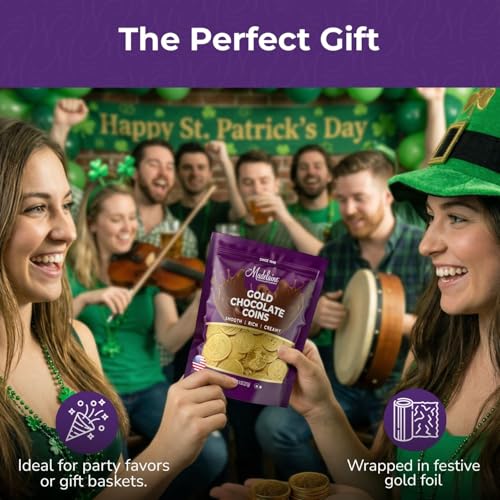 image for THE MADELAINE CHOCOLATE COMPANY Madelaine St. Patrick’s Day Gold Cho