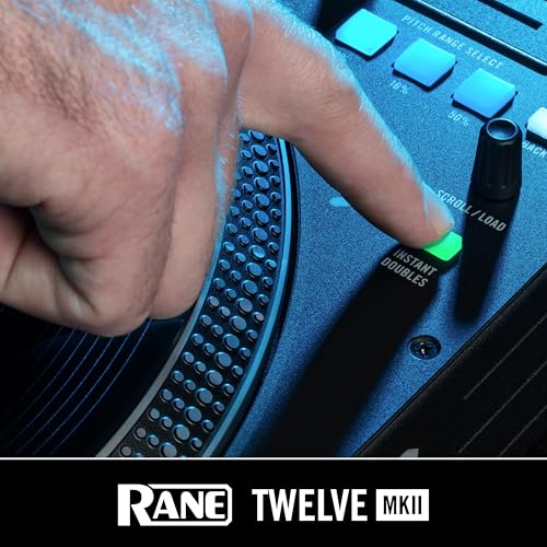 RANE Twelve MKII - 12-Inch Motorized Vinyl Like DJ MIDI Controller Turntable with USB MIDI and DVS Control for Traktor, Virtual DJ and Serato DJ