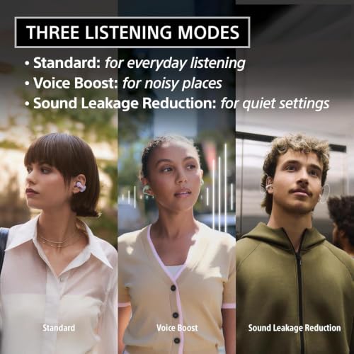 Image of Sony LinkBuds Clip Open-Ear Truly Wireless Earbuds, Comfortable & Secure Fit, Lightweight Clip-On Design, Touch Controls, Ambient Sound Awareness, Water Resistant, Up to 37 Hrs of Playback, Black