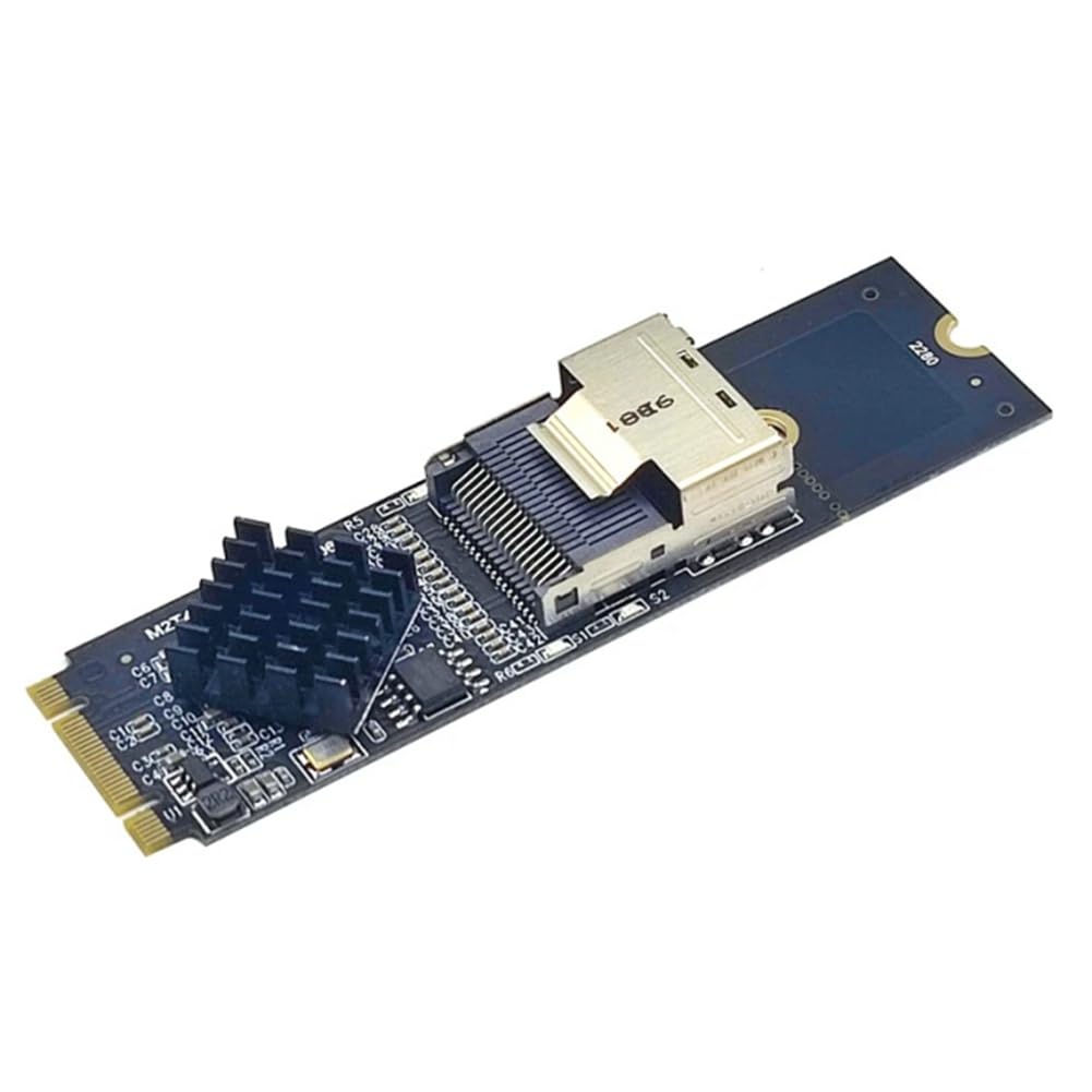 Prise en charge de la carte d'extension M.2 NVME vers Mini SAS SFF-8087 contrôleur SATA 4 ports SATA3.0 6 Gbps HDD SSD SATA de SFF8087 à M2 NVME