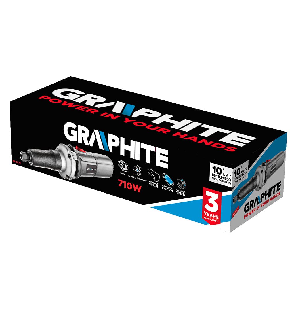Graphite Szlifierka Prosta, Srebrny, 710 W 230 V
