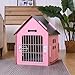 Dog House Indoor for Small Dogs or Cats, Cozy Wooden Design, Small Indoor Bed House, with Air Vents and Elevated Floor Warm Dog Cave