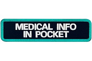 Blue Embroidered Service Dog Medical Patch for Vests and Harnesses