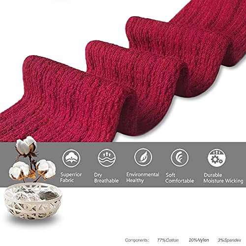 Image of Girls Tights Toddler Cable Knit Cotton Footed Seamless Dance Ballet Baby Girls' Leggings 3 /4 Pack