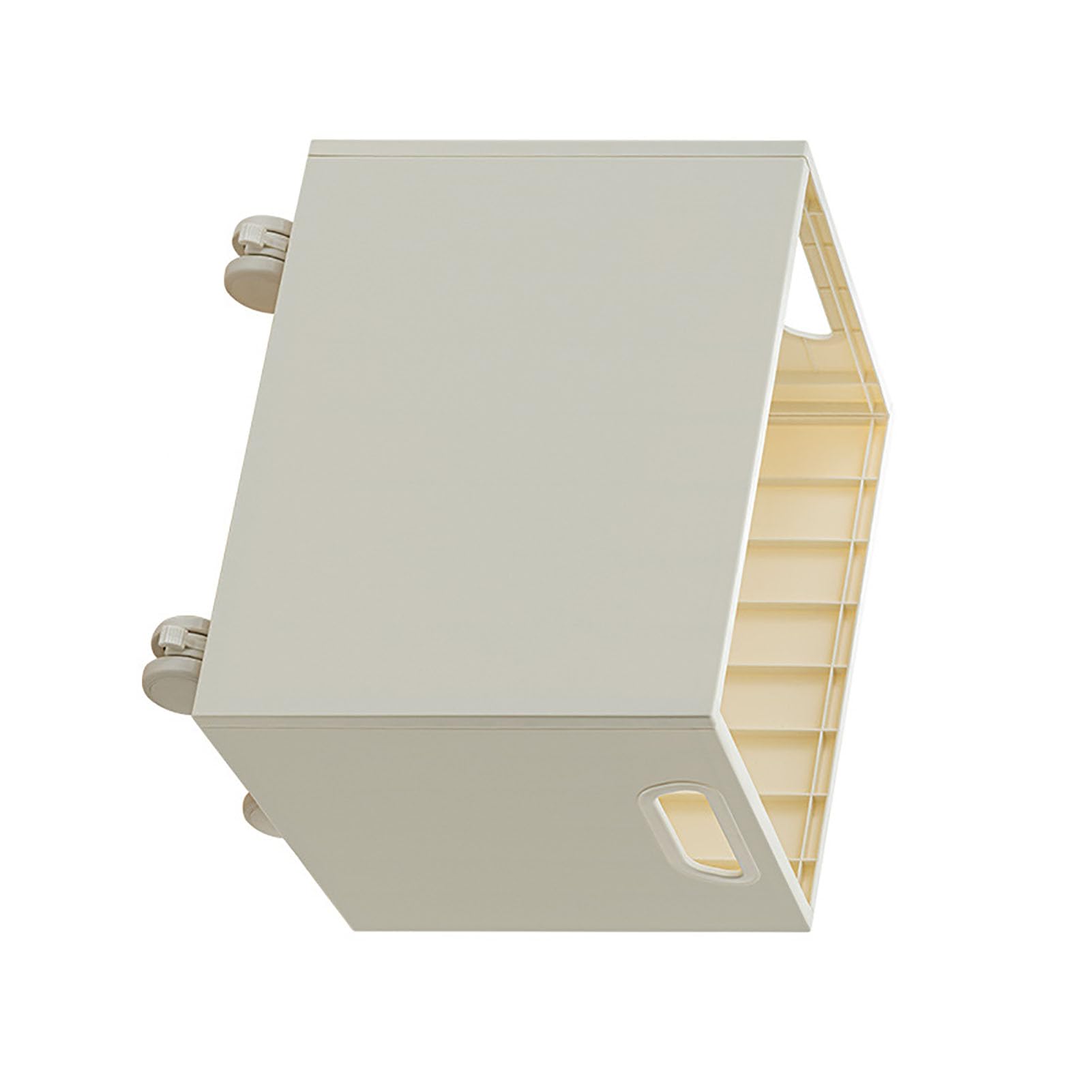 Scatola Porta Libri, Scatola Porta Documenti in Plastica con Doppie Maniglie Laterali, Impilabile con Carico di 50 Kg, Ampia Apertura 25 X 24 X 32 Cm, per Studenti, Aula, Ufficio, Casa