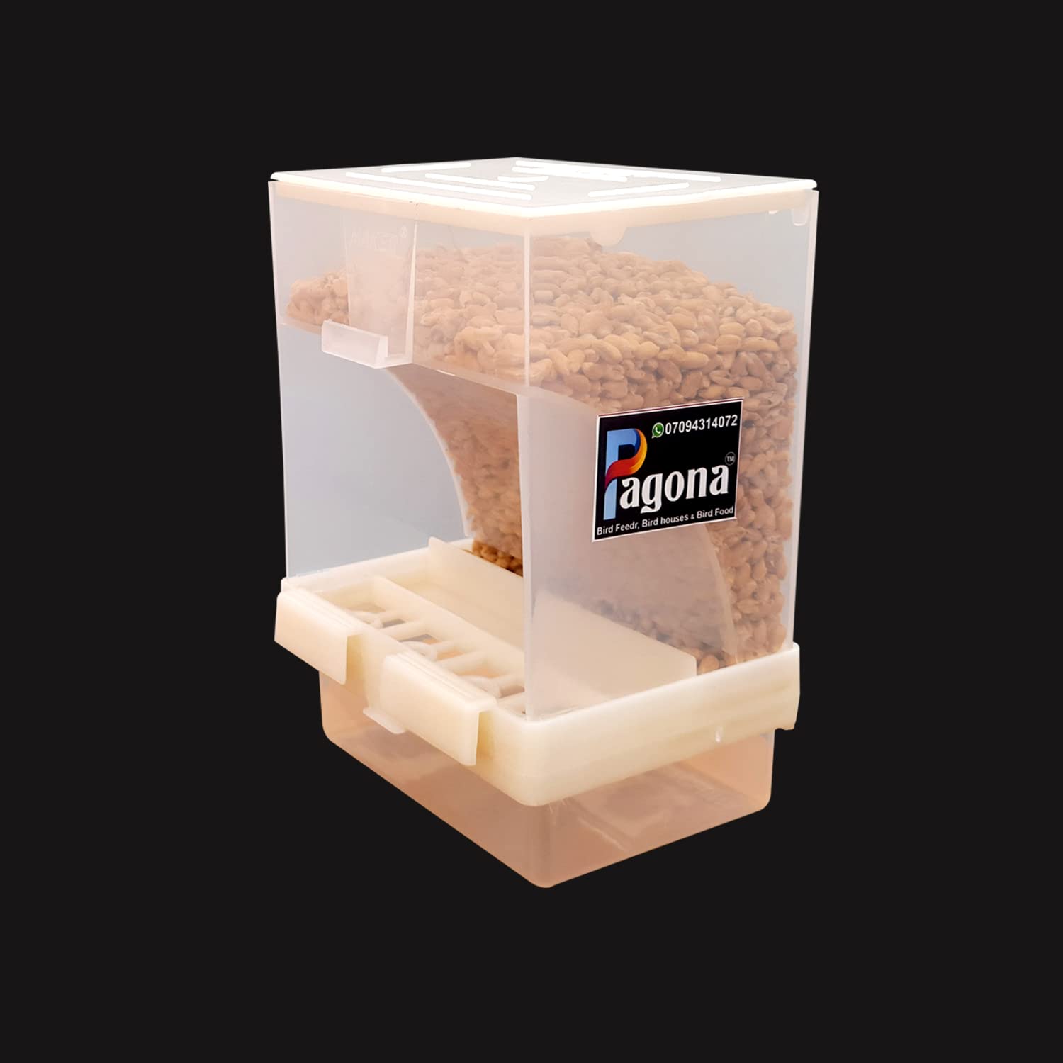 Pagona Plastic ?-Anti Spill White Birds Cage Fitting Feeder 500Ml Suitable For Small Cage Birds Like Love Birds, Finches, Cockatiel And Ext.. (Pack Of 1) (B0B8X82MN2) Amazon Price History, Amazon Price Tracker