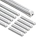 Barrina LED Shop Light, 8FT 72W 8500LM 5000K, Daylight White, V Shape, Clear Cover, Hight Output, Linkable Shop Lights, T8 LED Tube Lights, LED Shop Lights for Garage 8 Foot with Plug (Pack of 10)