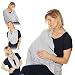 Kiddo Care Nursing Cover Infinity Nursing Scarf for Breastfeeding (Grey White Narrow Stripes)