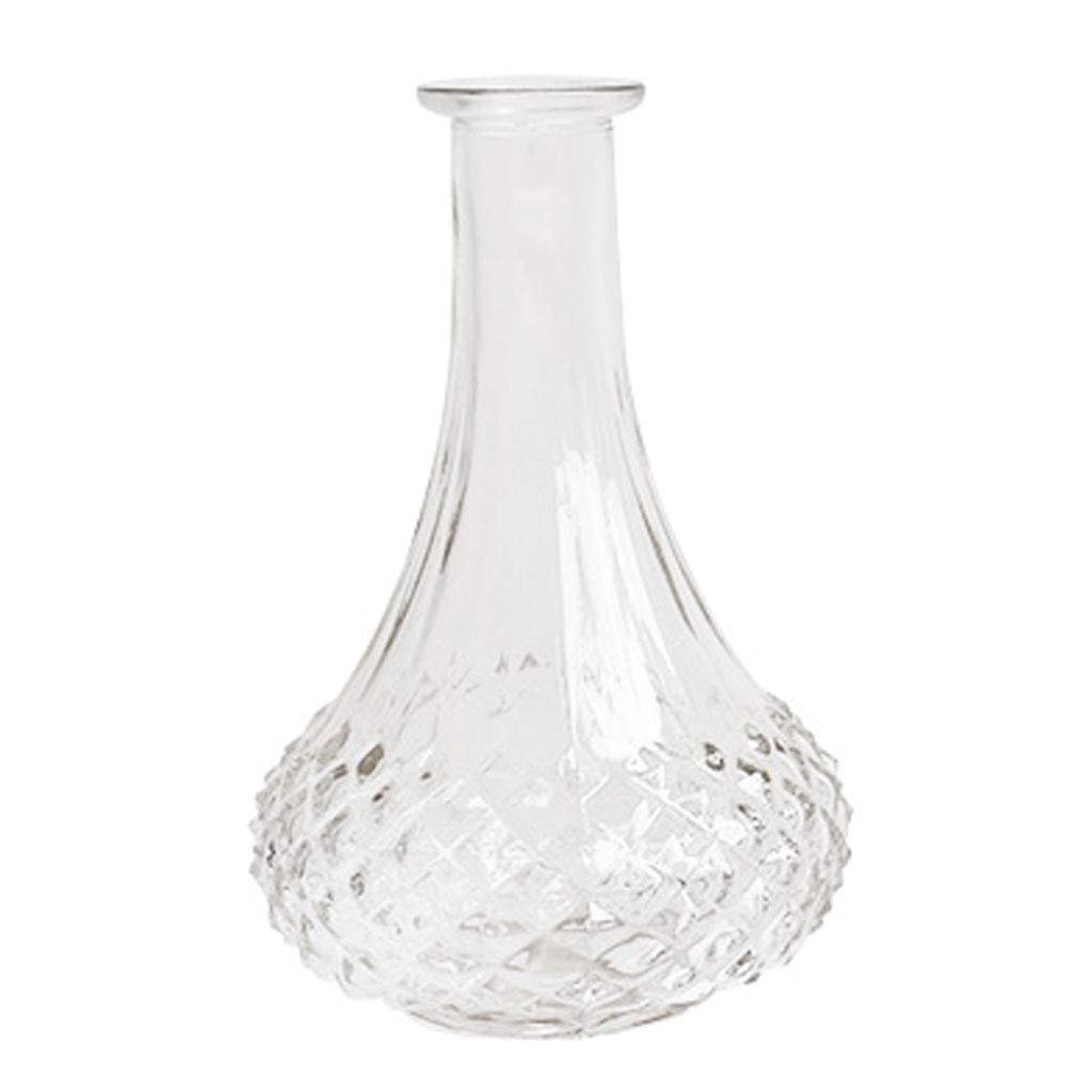 Vase en verre pour composition florale et décoration petit salon élégant
