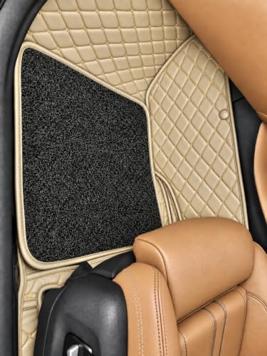 Image of 7D Car Floor Mat for Tata Harrier 2023 to 2026 | Beige
