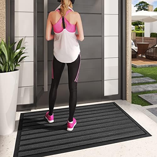 COLOR&GEOMETRY Door Mats Outdoor Heavy Duty, Dirt Trapper Outside Door